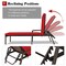 Patio Rattan Lounge Chaise Recliner with Back Adjustable Cushioned